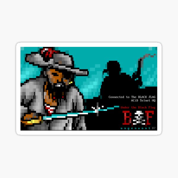 Black Flag BBS Connect Sticker