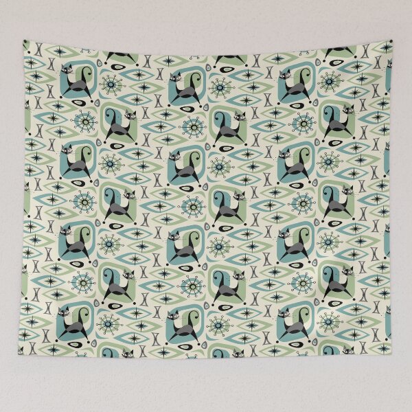 Item preview, Mid Century Cat Abstract designed and sold by studioxtine.
