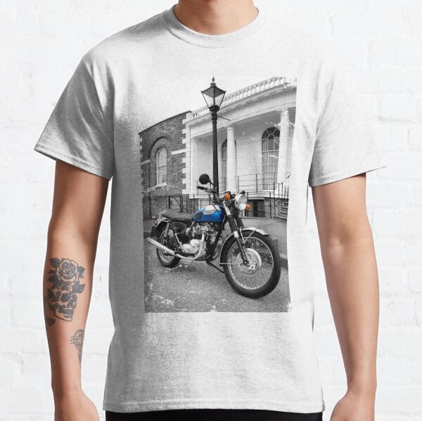 Triumph Motorcycle Biker Flying Tiger  Men's Vintage Sport Gray T shirt