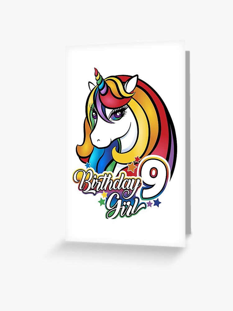 Custom Name Birthday T Shirt Cute Unicorn Number 1-9 Cartoon Girls