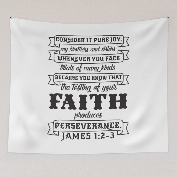 Item preview, James 1:2-3 designed and sold by plushism.