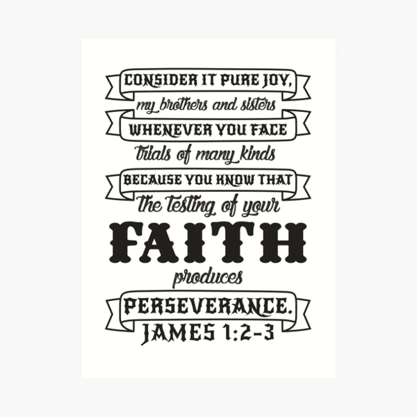 Hotsell James 1:3 Canvas Print