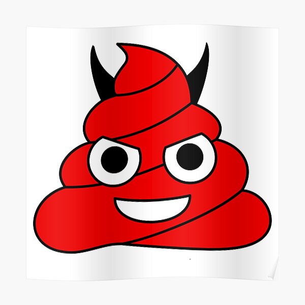 Devil Emoji Wall Art Redbubble