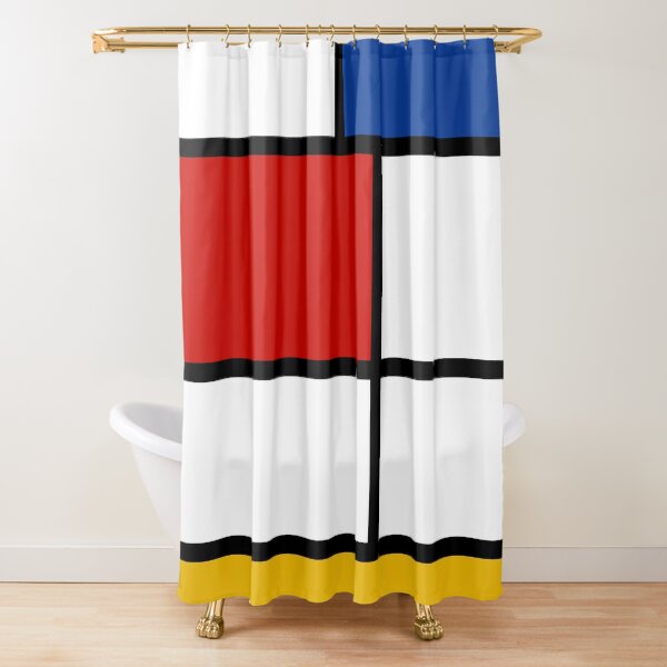 De Stijl #1 (Mondrian Inspired) Shower Curtain