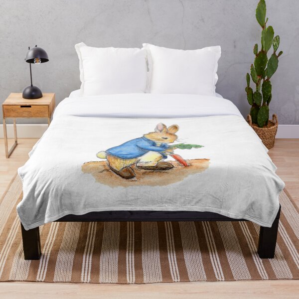 Nursery Characters, Peter Rabbit, Beatrix Potter. Throw Blanket