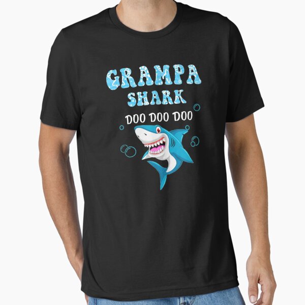 Mens Grandpa Shark Shirt, Fathers Day Gift From Wife Son Daughter