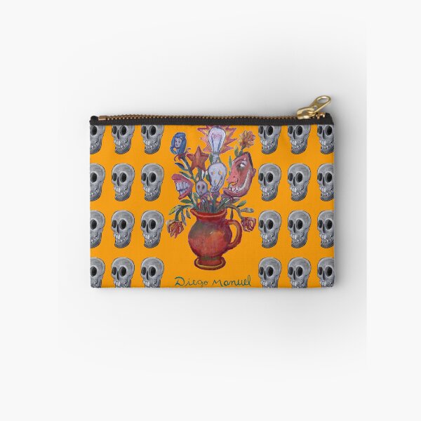 Item preview, Red vase and skulls 3 designed and sold by Diego Manuel Rodriguez.