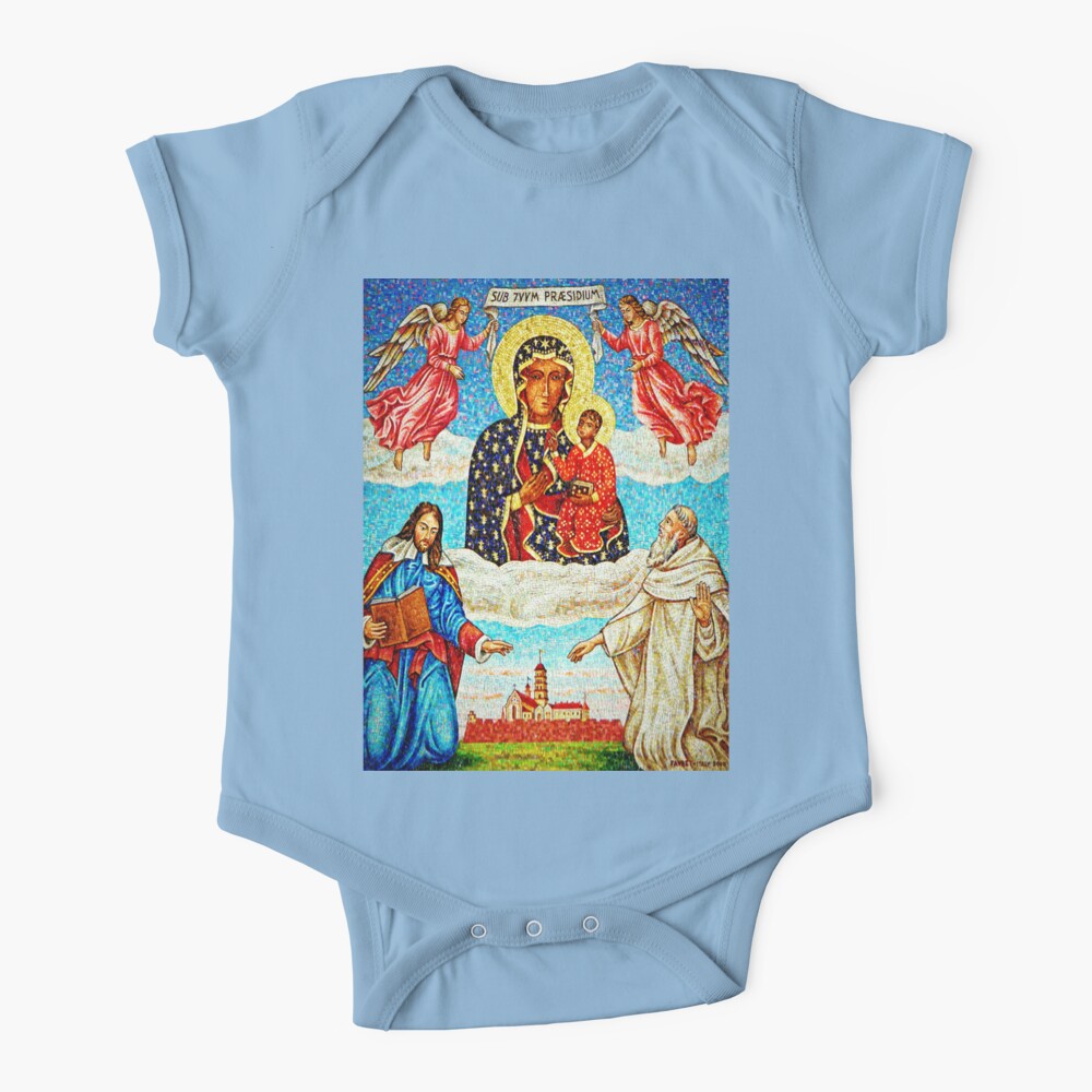 Black Madonna Black Virgin And Child Our Lady Of Czestochowa Baby One Piece By Gascondi Redbubble