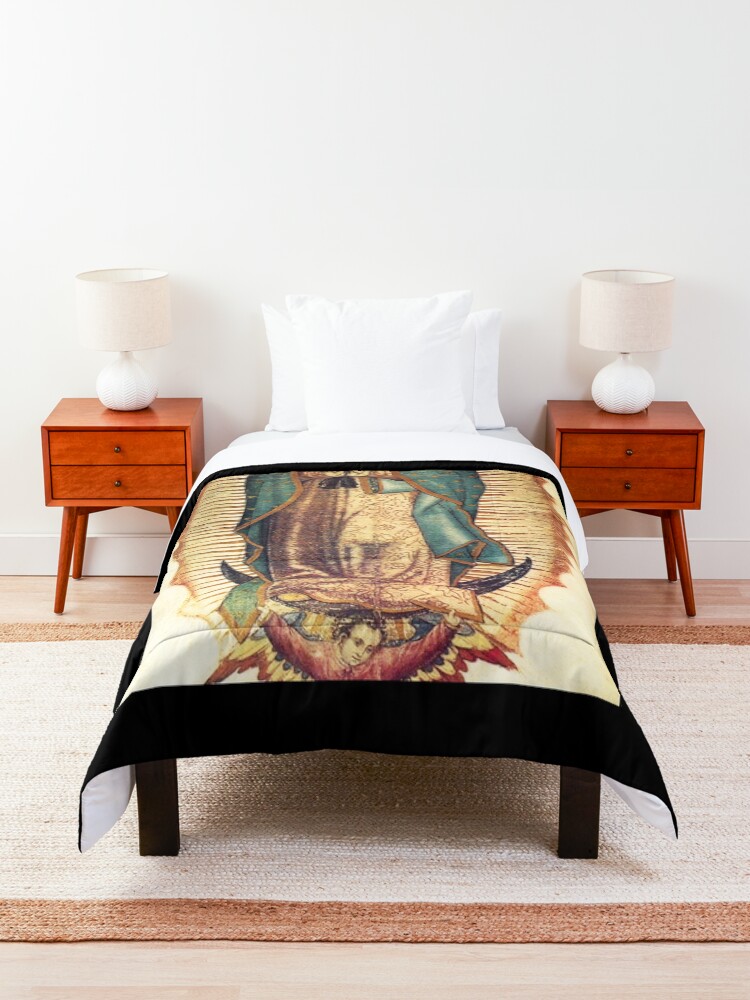 Alternate view of Our Lady of Guadalupe. Virgin Mary. Comforter