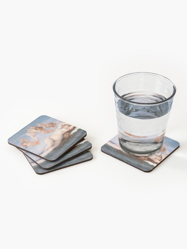 Alternate view of The #Birth of #Venus, Alexandre Cabanel 1875 #TheBirthofVenus #BirthofVenus Coasters (Set of 4)