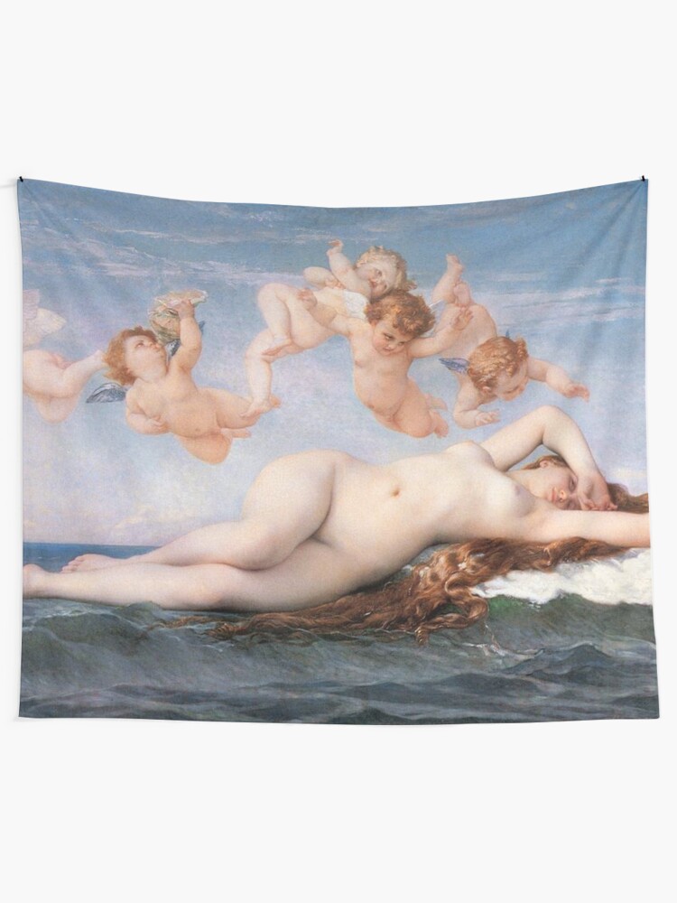 Alternate view of The #Birth of #Venus, Alexandre Cabanel 1875 #TheBirthofVenus #BirthofVenus Tapestry