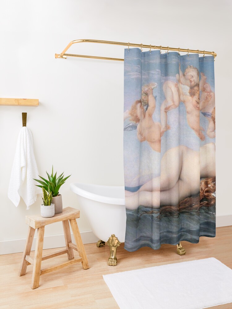 Alternate view of The #Birth of #Venus, Alexandre Cabanel 1875 #TheBirthofVenus #BirthofVenus Shower Curtain