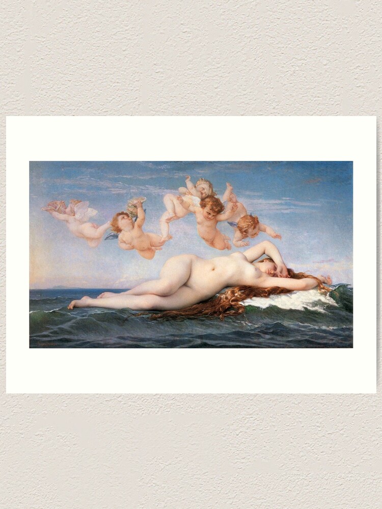 Alternate view of The #Birth of #Venus, Alexandre Cabanel 1875 #TheBirthofVenus #BirthofVenus Art Print