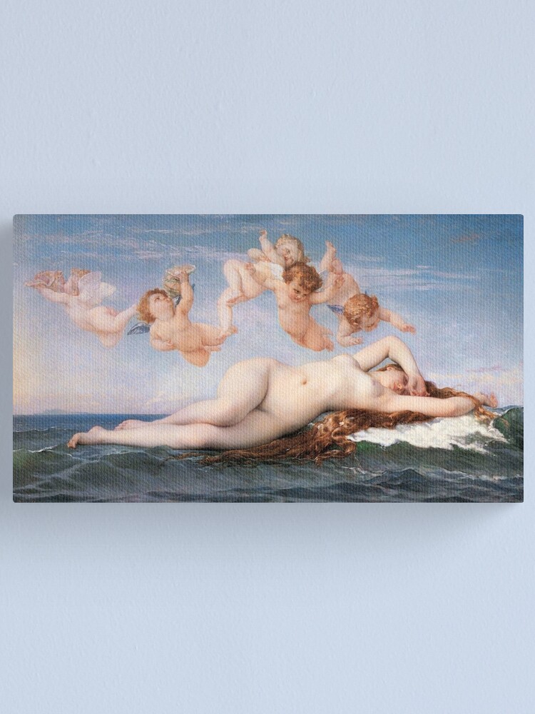 Alternate view of The #Birth of #Venus, Alexandre Cabanel 1875 #TheBirthofVenus #BirthofVenus Canvas Print