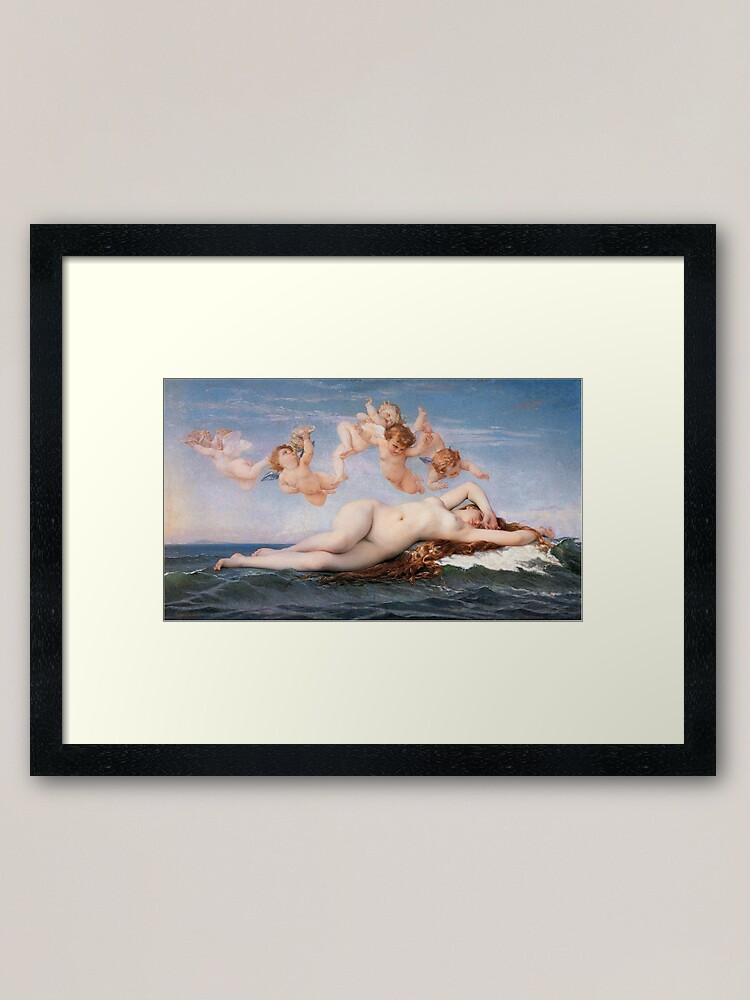 Alternate view of The #Birth of #Venus, Alexandre Cabanel 1875 #TheBirthofVenus #BirthofVenus Framed Art Print