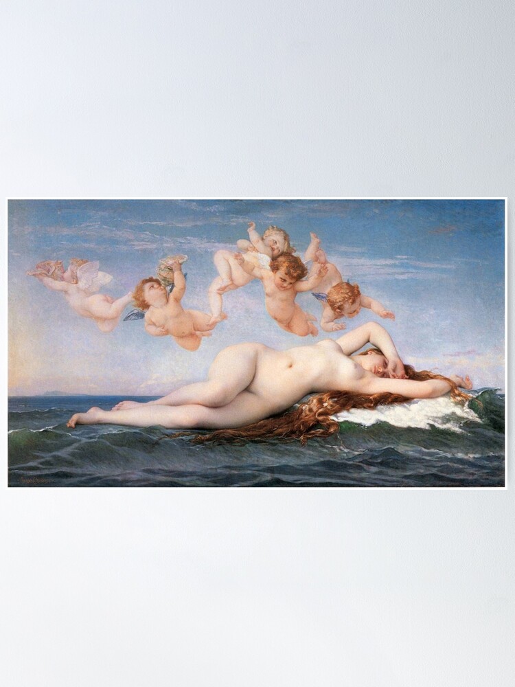 Alternate view of The Birth of Venus, Alexandre Cabanel 1875 #TheBirthofVenus #BirthofVenus #Birth #Venus #AlexandreCabanel #Cabanel Poster