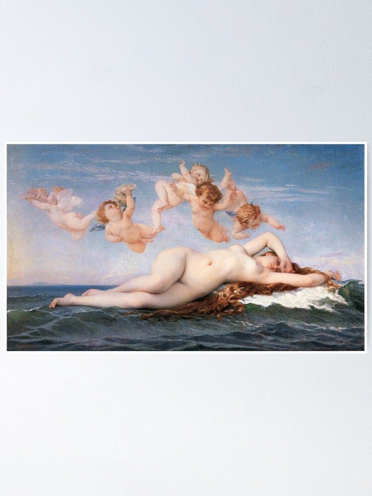 Alternate view of The Birth of Venus, Alexandre Cabanel 1875 #TheBirthofVenus #BirthofVenus  #Birth #Venus #AlexandreCabanel #Cabanel Poster