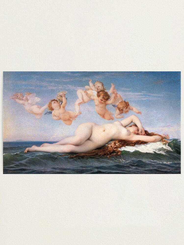 Alternate view of The #Birth of #Venus, Alexandre Cabanel 1875 #TheBirthofVenus #BirthofVenus Photographic Print