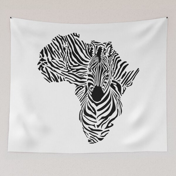 Item preview, AFRICA ZEBRA MAP designed and sold by ReignGFX.