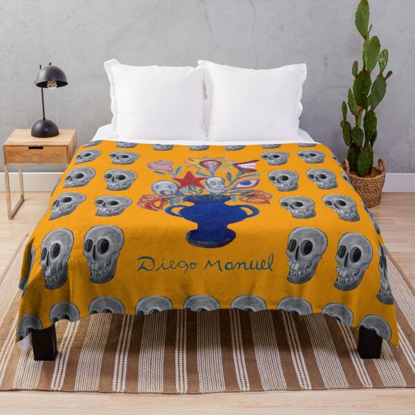 Item preview, Blue vase and skulls designed and sold by Diego Manuel Rodriguez.