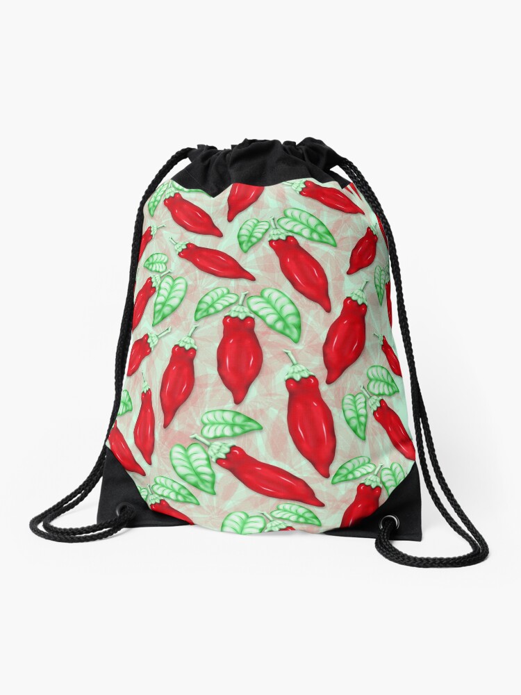 Red Hot Chilli Pepper Decorative Food Art Drawstring Bag