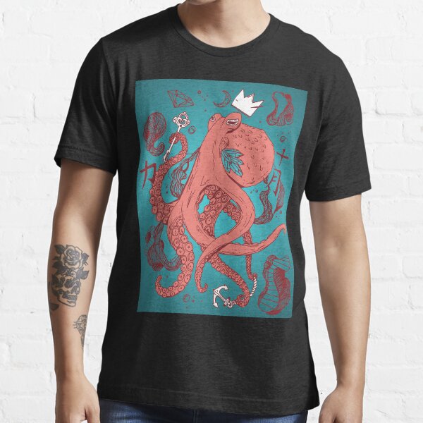 Royal Octopus Coral Moonlit Essential T-Shirt