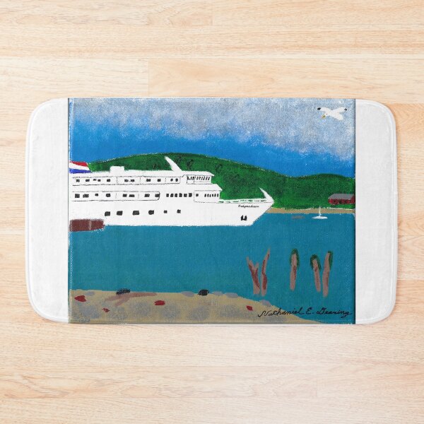 Item preview, Cruiseship Independence in Belfast Harbor [Acrylic Paint] designed and sold by Nathaniel E. Dearing.