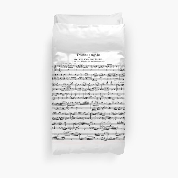 Passacaglia sheet music Duvet Cover