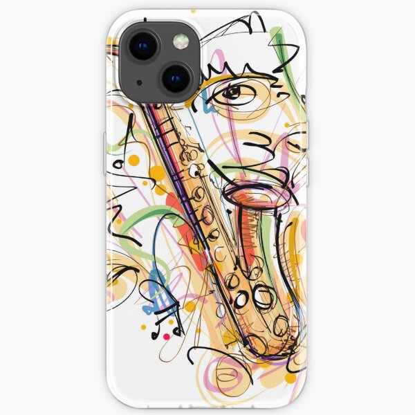 Colorful Saxophone iPhone Soft Case