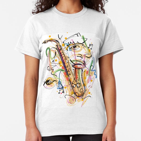 Colorful Saxophone Classic T-Shirt