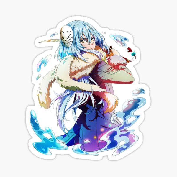 Cute anime character with a mask Sticker
