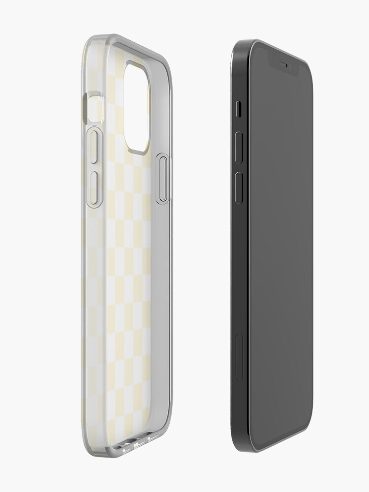 Alternate view of Yellow + White Checkerboard iPhone Case & Cover