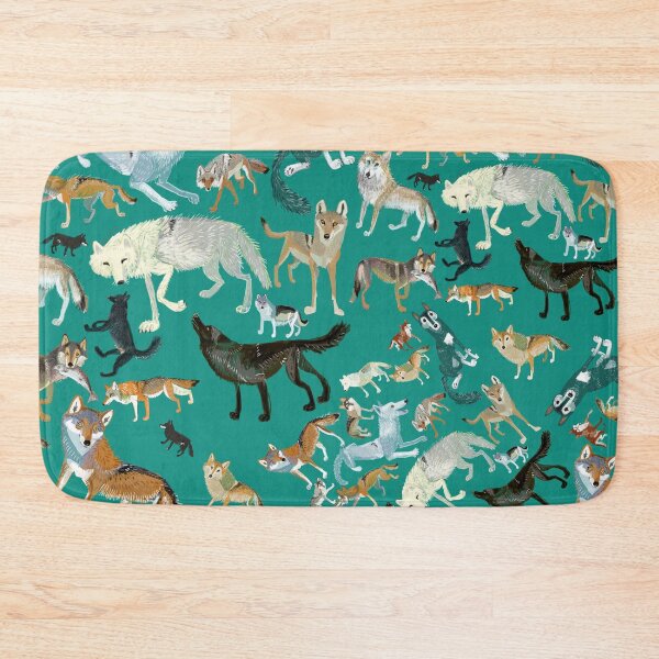 Item preview, Wolves of the World (Green pattern) designed and sold by belettelepink.