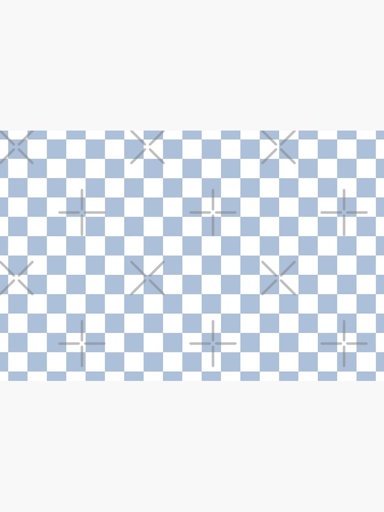 Pastel Blue + White Checkerboard by ravcnclaw