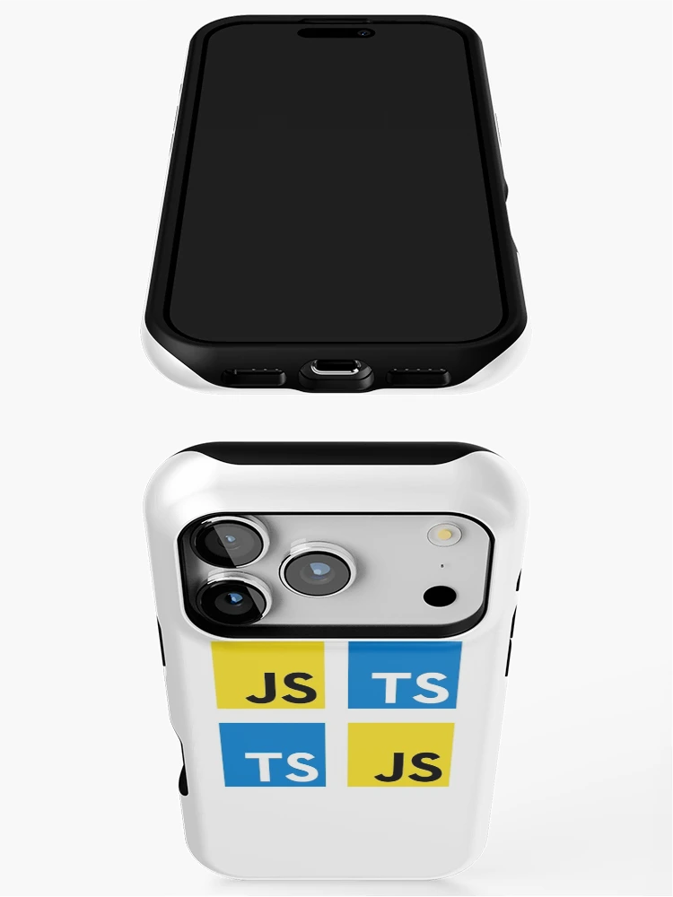 Thumbnail 3 of 4, iPhone Case, JavaScript and TypeScript (White) designed and sold by hellkni9ht.