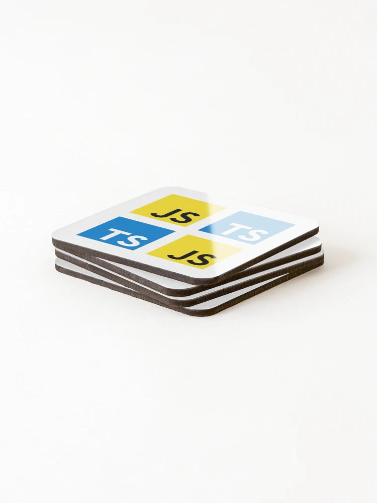 Imagen 4 de 5, Posavasos (lote de 4) con la obra JavaScript y TypeScript (blanco), diseñada y vendida por hellkni9ht.