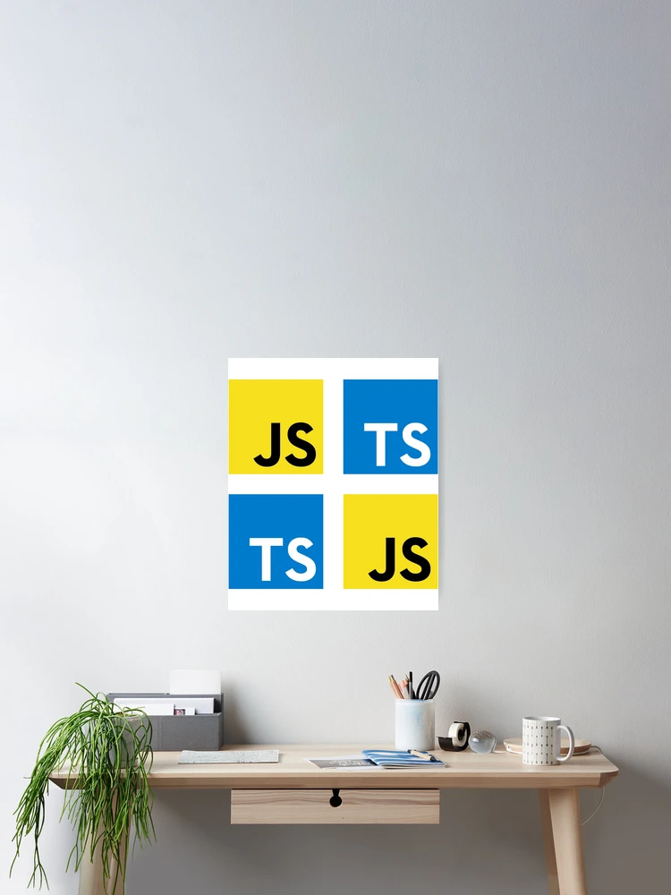 Thumbnail 2 von 3, Poster, JavaScript und TypeScript (Weiß) designt und verkauft von hellkni9ht.