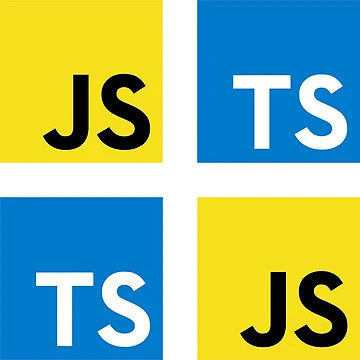 Artwork thumbnail, JavaScript and TypeScript (White) by hellkni9ht