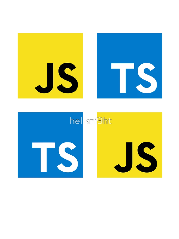 Aperçu 4 sur 4. T-shirt boxy avec l'œuvre JavaScript et TypeScript (blanc) créée et vendue par hellkni9ht.