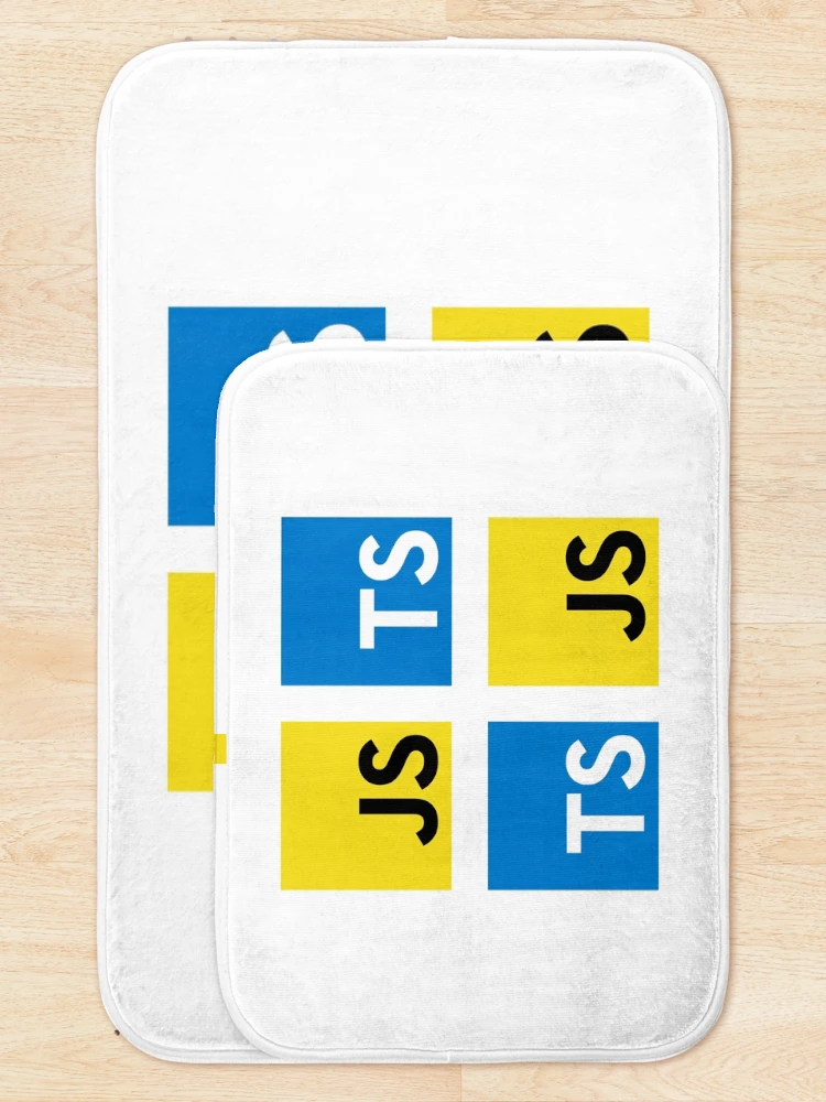 Thumbnail 5 of 6, Bath Mat, JavaScript and TypeScript (White) designed and sold by hellkni9ht.