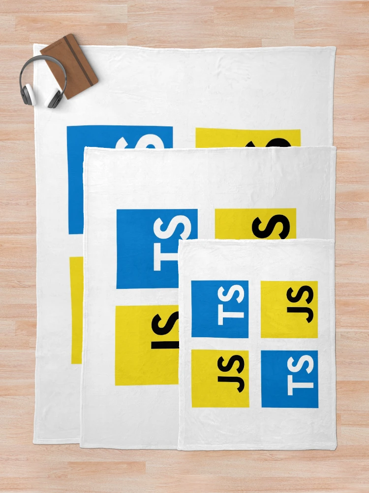 Thumbnail 5 of 6, Throw Blanket, JavaScript and TypeScript (White) designed and sold by hellkni9ht.