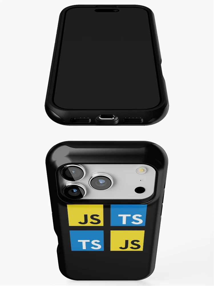 Thumbnail 3 of 4, iPhone Case, JavaScript and TypeScript (Black) designed and sold by hellkni9ht.