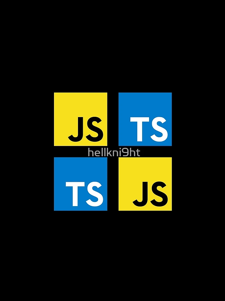 Thumbnail 4 of 4, Graphic T-Shirt, JavaScript and TypeScript (Black) designed and sold by hellkni9ht.