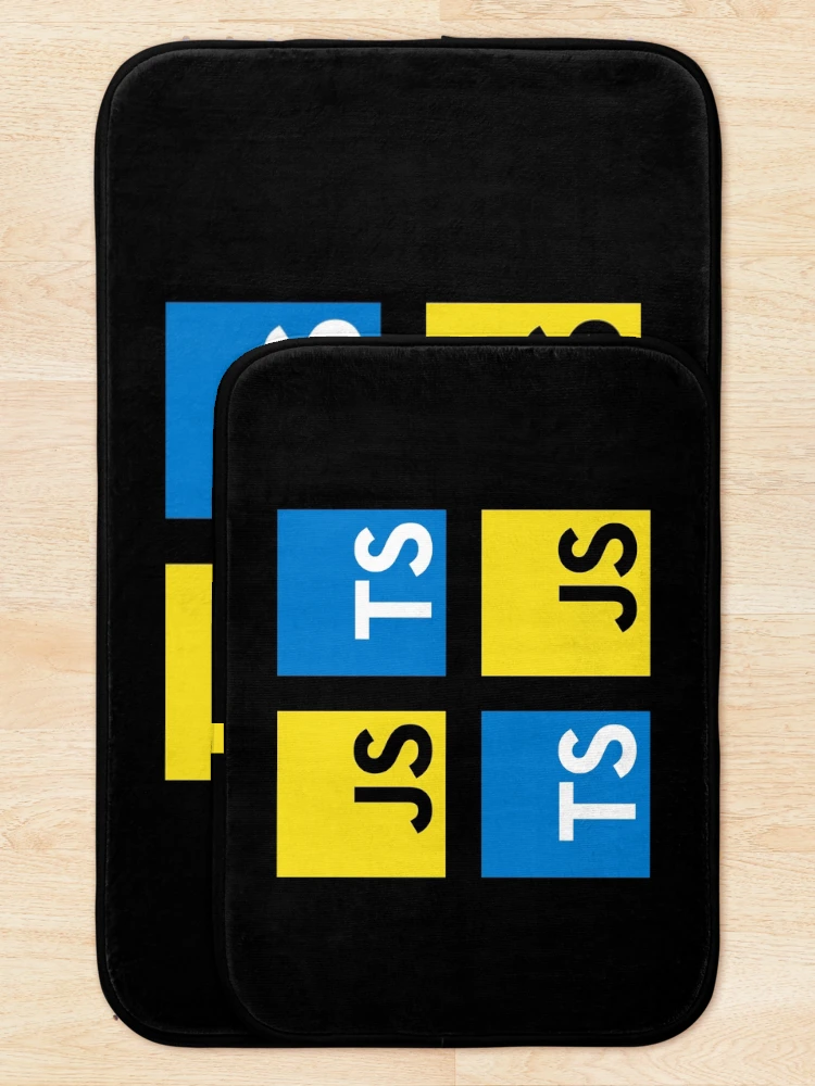 Thumbnail 5 of 6, Bath Mat, JavaScript and TypeScript (Black) designed and sold by hellkni9ht.