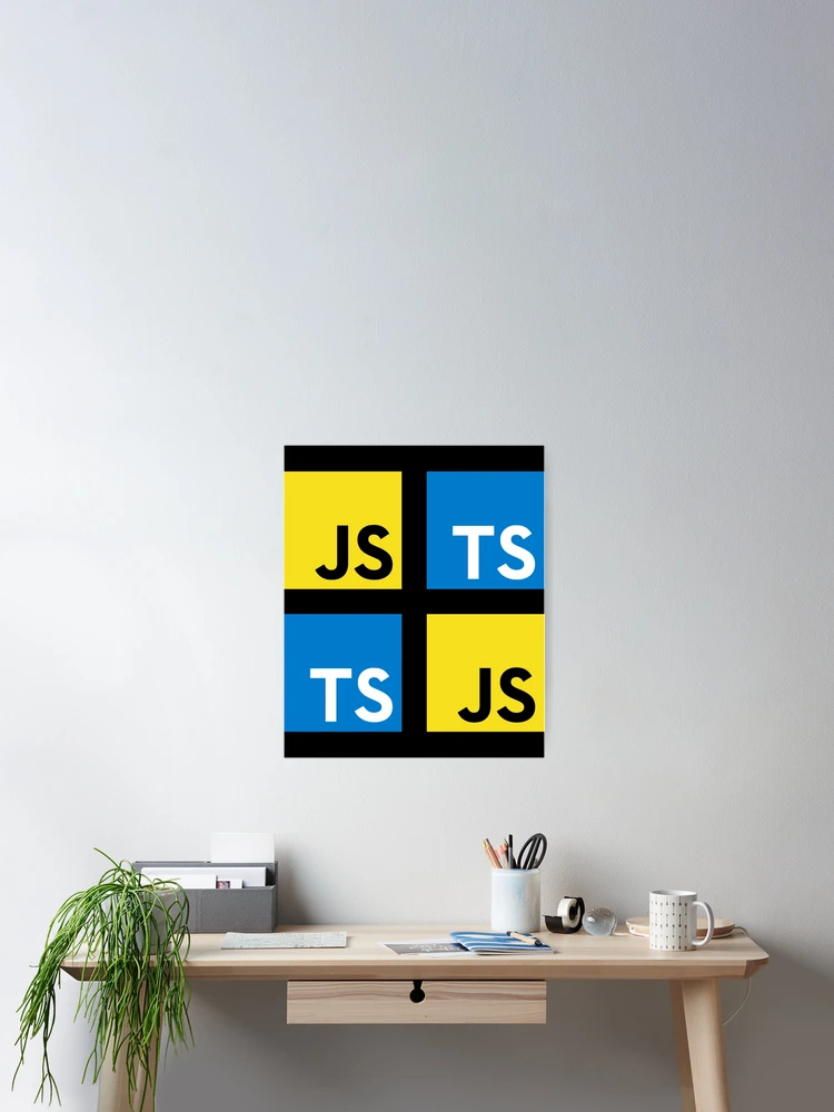 Imagen 2 de 3, Póster con la obra JavaScript y TypeScript (Negro), diseñada y vendida por hellkni9ht.