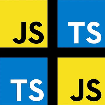 Artwork thumbnail, JavaScript and TypeScript (Black) by hellkni9ht