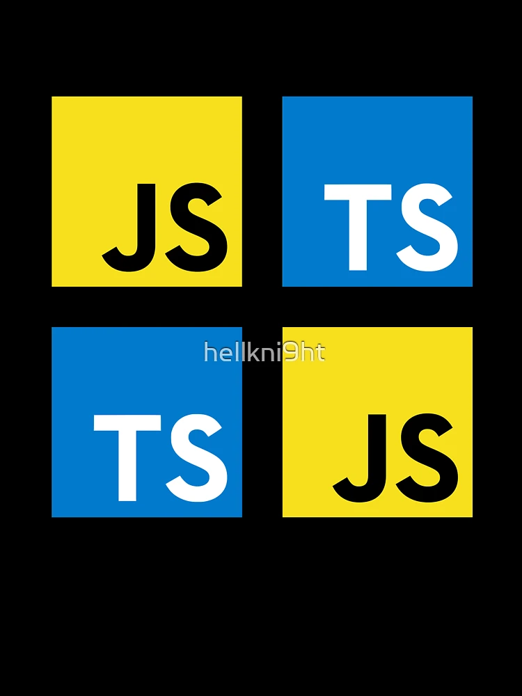 Thumbnail 7 of 7, Oversized T-Shirt, JavaScript and TypeScript (Black) designed and sold by hellkni9ht.
