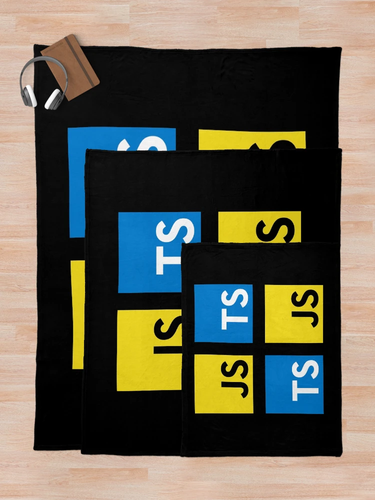 Thumbnail 5 von 6, Fleecedecke, JavaScript und TypeScript (Schwarz) designt und verkauft von hellkni9ht.