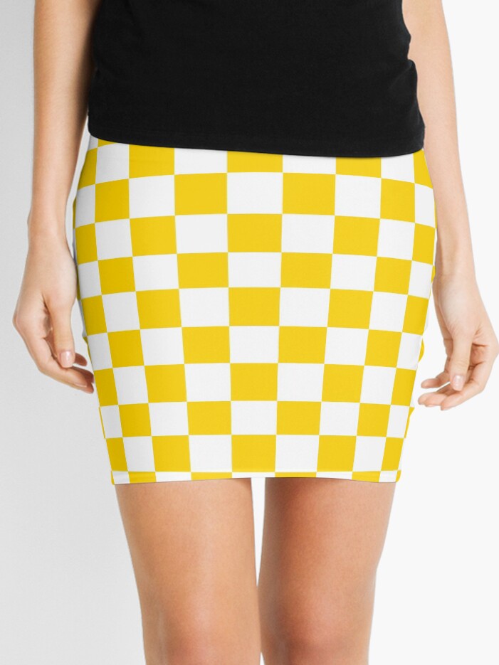 Checkered neon outlet skirt