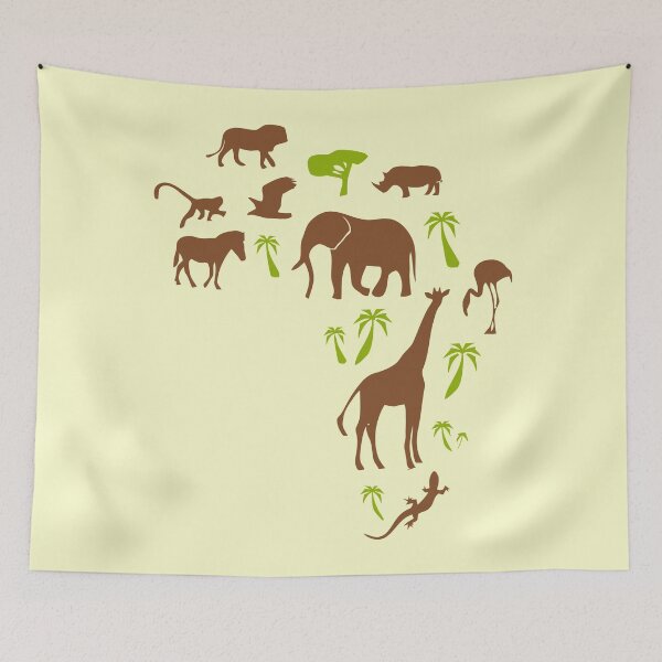 Item preview, AFRICA MAP WILDLIFE designed and sold by ReignGFX.